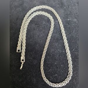 925 Solid Sterling Silver Flat Wheat Chain Necklace 24 in 6.35mm Heavy 38.2g